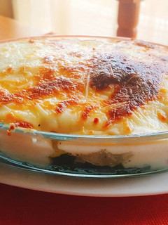 Una foto de Brócoli al horno con salsa bechamel