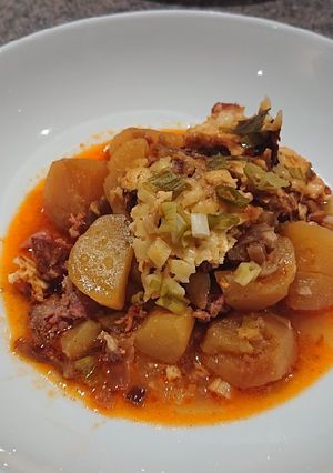 A picture of Loaded Chorizo Potatoes.