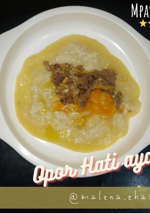 Foto resep Opor Hati ayam (mpasi 4⭐) bs untuk 6/7/8bulan. textur menyesuaikan
