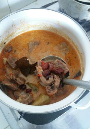 Foto resep Rendang daging sapi dengan kacang merah