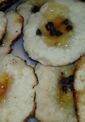 Una foto de Pepas de mermelada de Naranja 🍊y chips de chcocolate🍫😏😃!!!