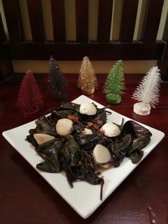 Foto resep Tumis Daun Ubi Jalar & Bakso Ikan