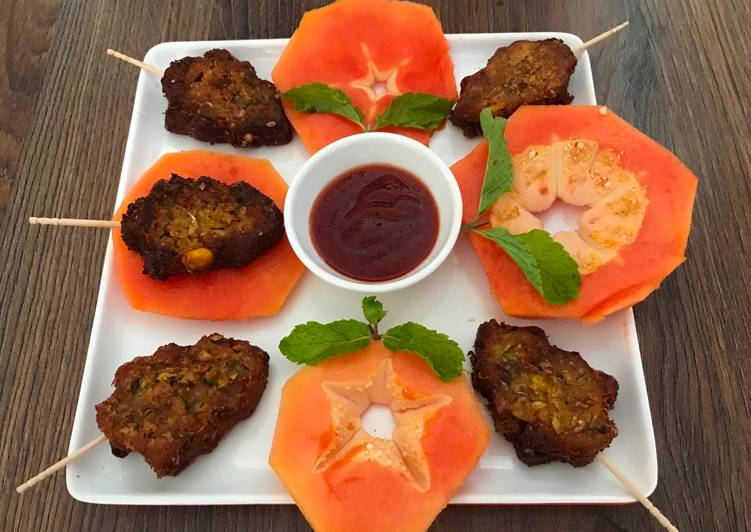 Easiest Way to Prepare Speedy Leftover Sweet Corn Upma Christmas stick with papaya