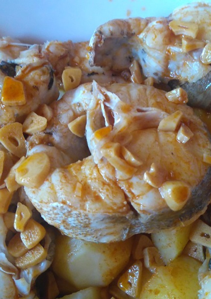 Una foto de Merluza a la Gallega