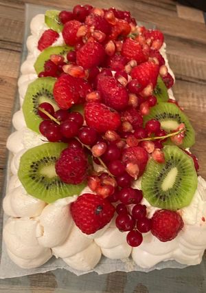 Une photo de Pavlova façon bûche !