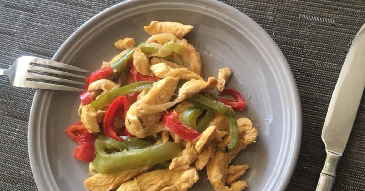 Fajitas de pollo con pimientos 40 recetas caseras Cookpad