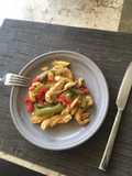 Fajitas de pollo con pimiento rápido y fácil
