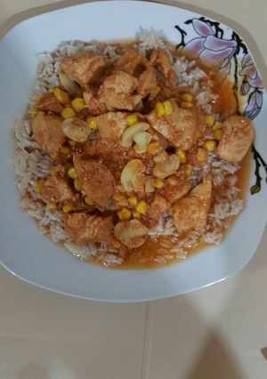 صورة لوصفة طاووق مع رز
