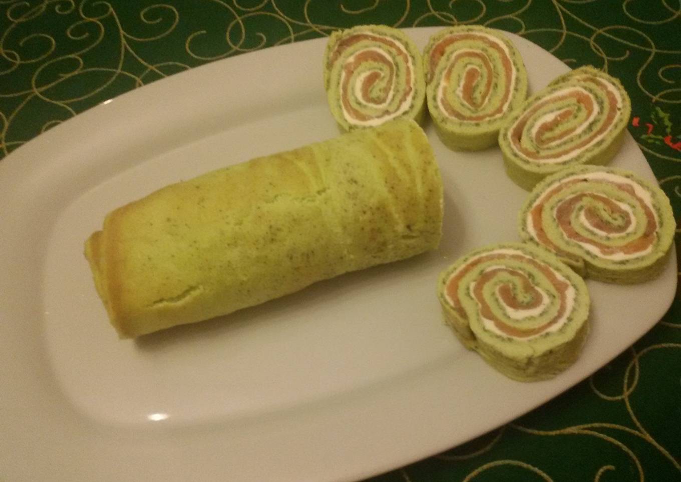 Rollo de salmón y queso con thermomix
