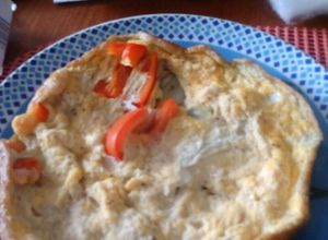 Una foto de Tortilla de verduras asadas
