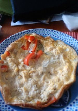 Una foto de Tortilla de verduras asadas