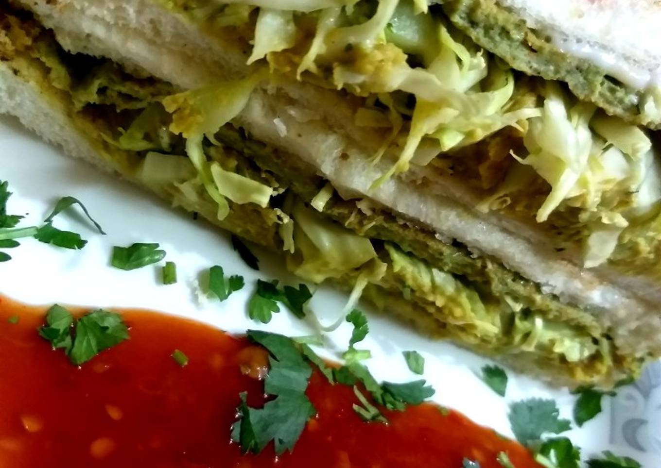 Chicken shami sandwich