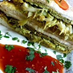 Chicken shami sandwich A picture of Chicken shami sandwich.