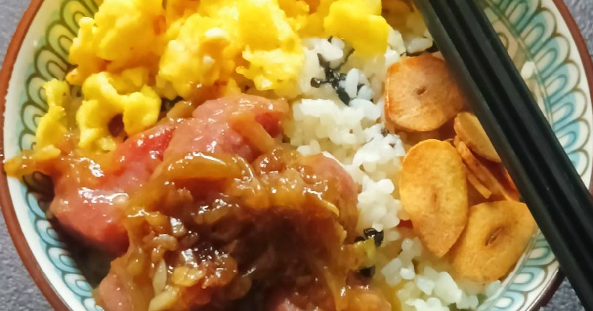 Resep 738. Garlic Butter Rice with Saikoro Beef oleh Devin Cookpad