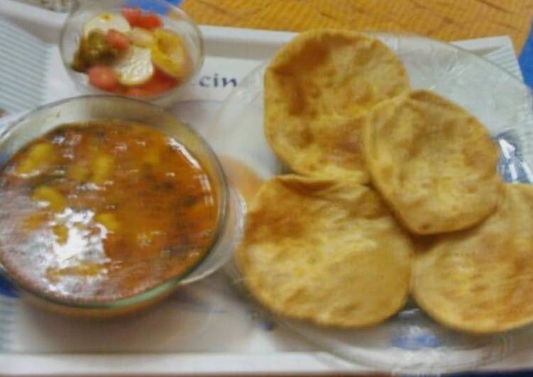 Recipe of Super Quick Homemade Poori Aloo