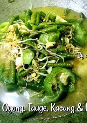 Foto resep Tumis Oyong, Tauge, Kacang Panjang & Udang