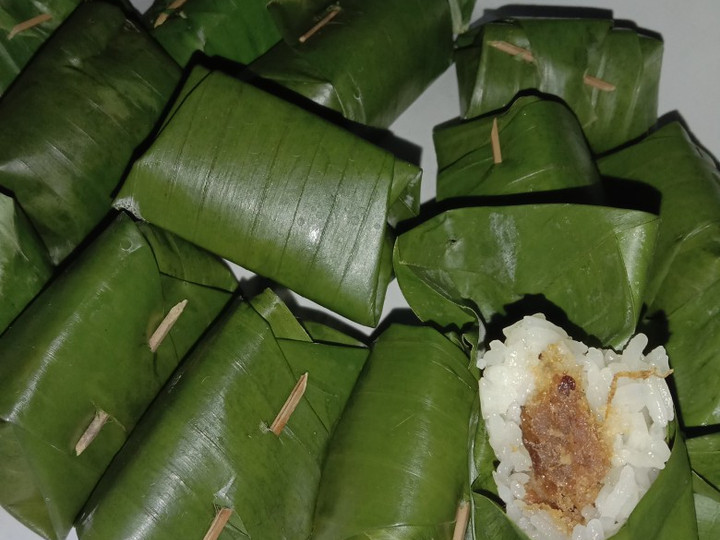 Cara Gampang Menyiapkan Lemper isi abon Irit Untuk Jualan