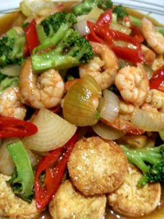 Foto resep Tofu siram brokoli udang
