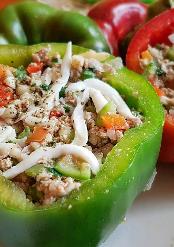 Una foto de Pimientos rellenos ♡