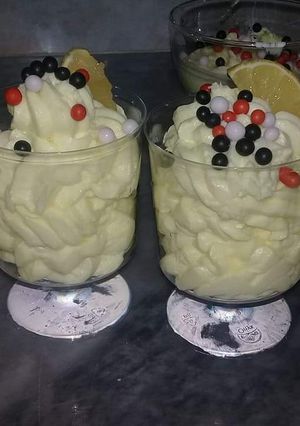 صورة لوصفة موس الليمون🍋 المنعش واللذيذ🍋😋