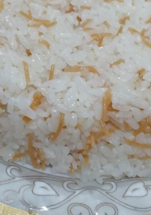 صورة لوصفة رز بالشعيريه الطعم تحفه 😘😘