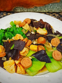 Foto resep Tumis Pokcoy Jamur Sosis Tofu