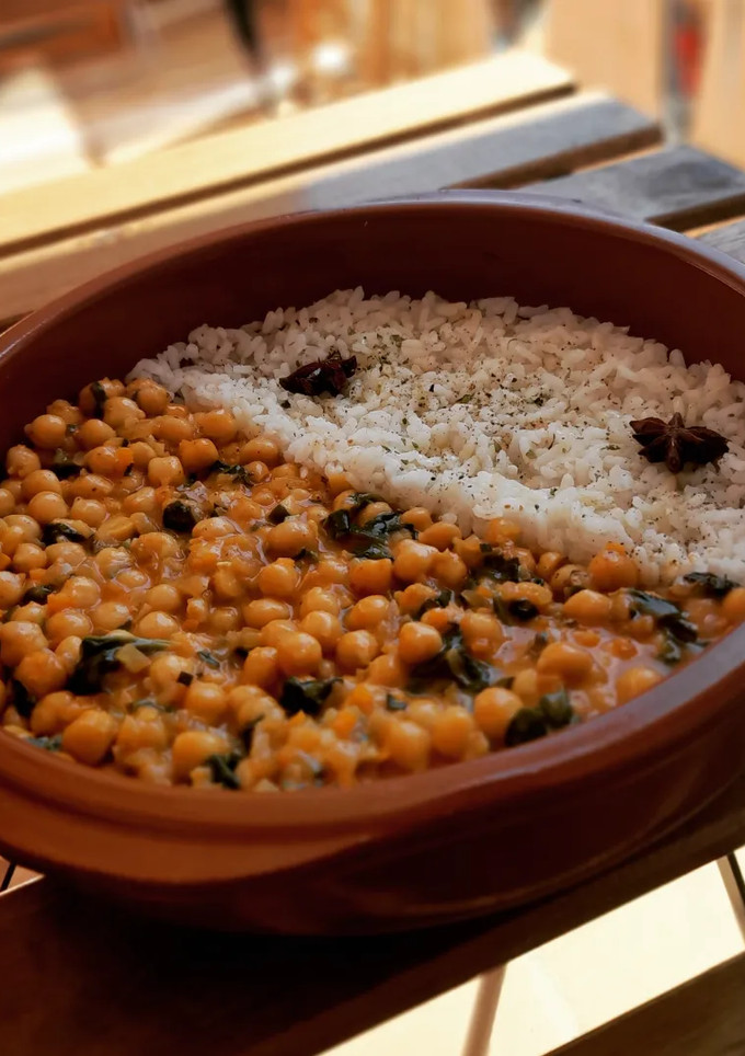 Una foto de Curry de garbanzos
