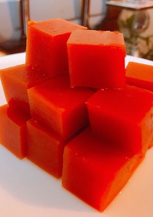 A picture of Agar Agar Diet 1: Tomato Kanten (Agar Agar) Jelly for weight loss.
