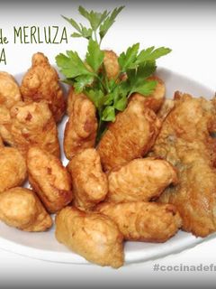 Una foto de Delicias de merluza a la romana
