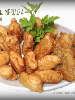 Una foto de Delicias de merluza a la romana