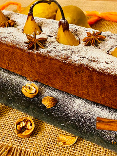 Diós-körtés sütemény recept fotója