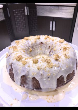 صورة لوصفة كيكة الجزر والجوز 👩🏼‍🍳🥕