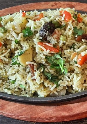 A picture of Pudina rice.