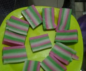Resep Terbaru Kue lapis tepung beras rosebrand Enak Sederhana