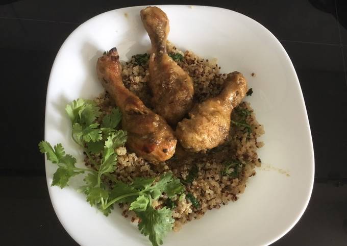 Simple Way to Prepare Super Quick Homemade Grilled chicken served with Quinoa