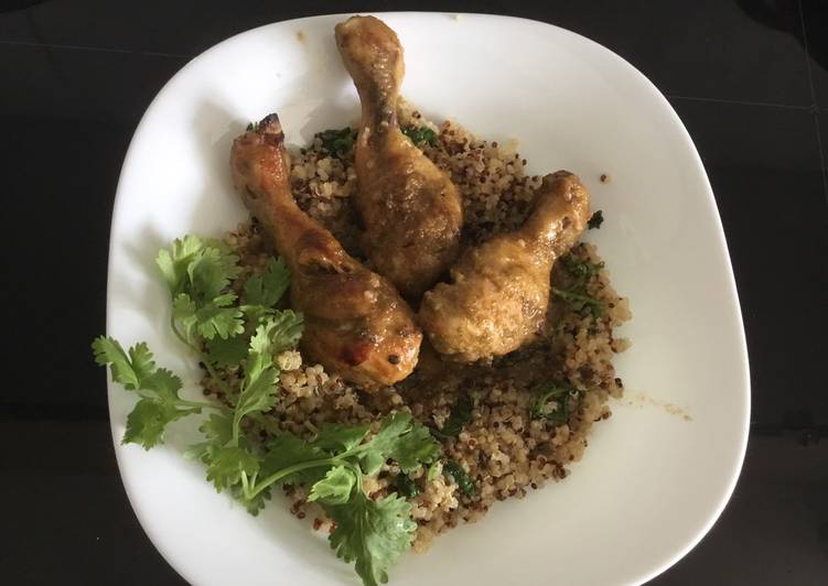 Grilled chicken served with Quinoa