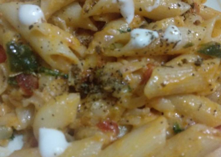 Steps to Make Award-winning White sauce pasta