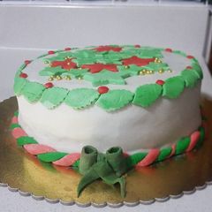 A picture of Christmas fruit cake.
