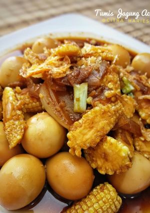 Foto resep 🌽Tumis Jagung Acar+Telur Puyuh🥚