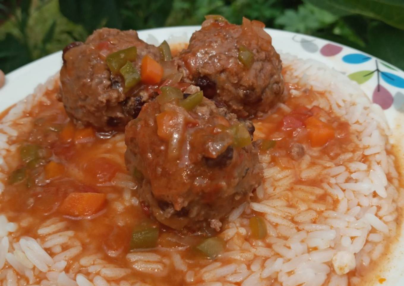 Albóndigas dulces con arroz 😊