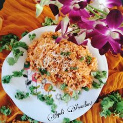 A picture of Restaurant style authentic Mexican rice 👌.