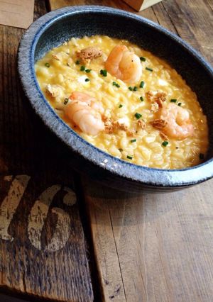 Foto di Amaretto di Saronno risotto with prawns and butternut squash