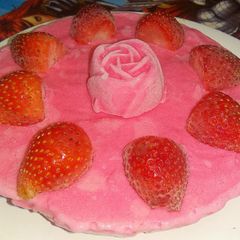 Strawberry ice cream cake A picture of Strawberry ice cream cake.