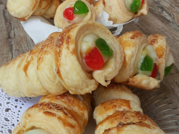 Resep: Kue Cum - Cum Vla Nangka (Puff Pastry Homemade) Menu Enak