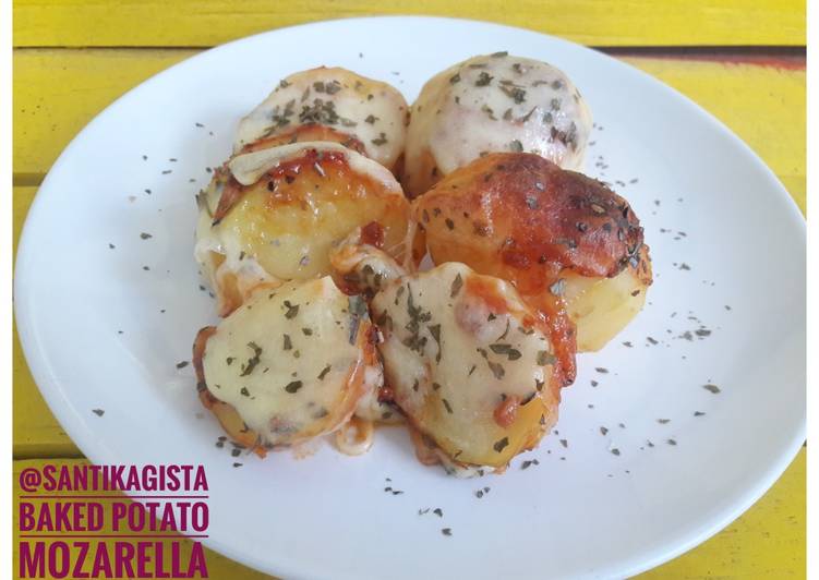 Resep Baked Potato Mozarella Anti Gagal