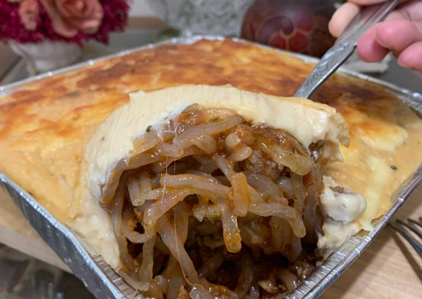 Baked Triple Cheese Shirataki Bolognese