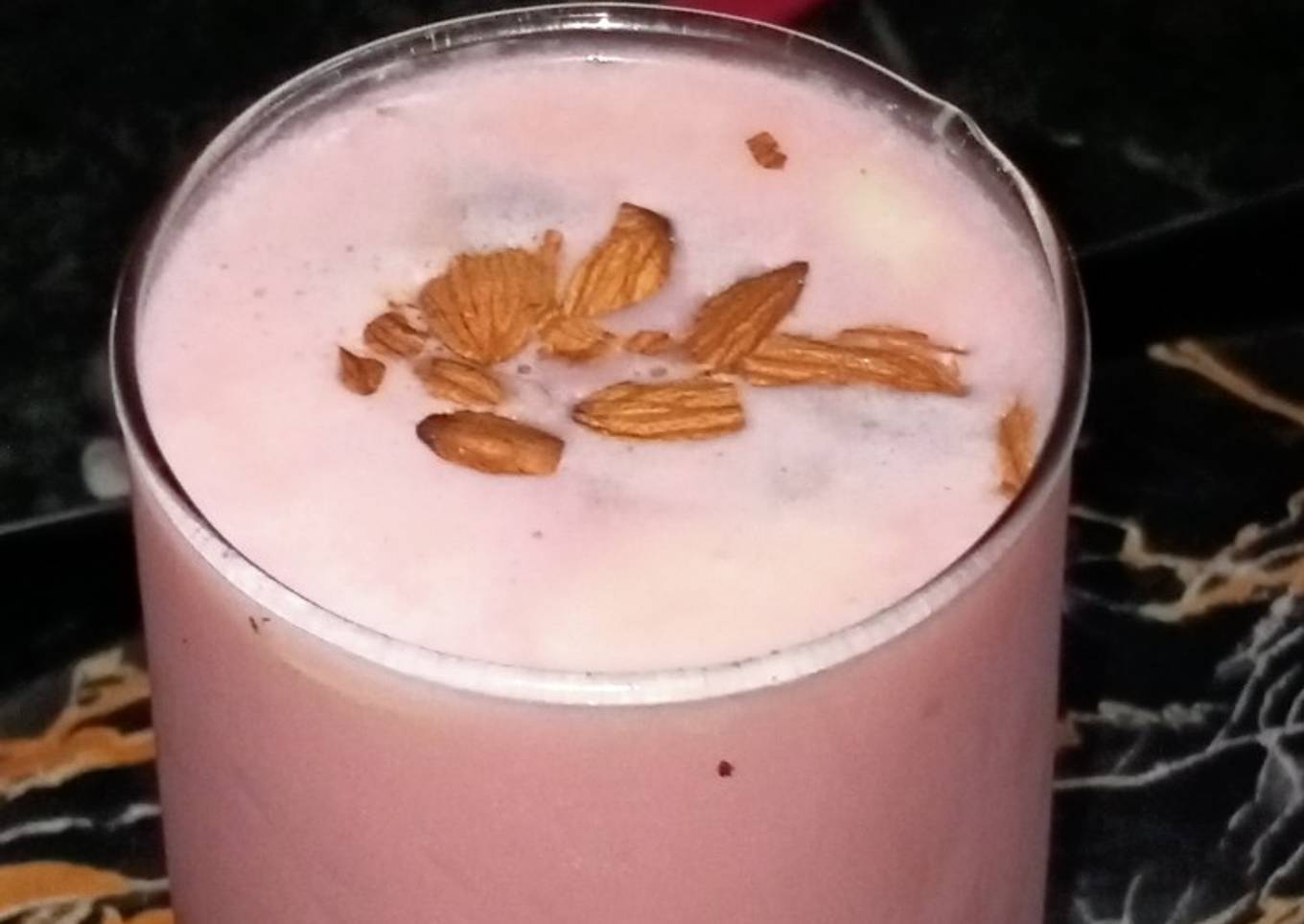 Rose milk shake