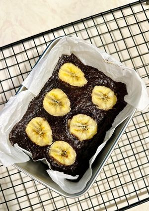 Hình của món Làm brownie đơn giản chỉ 3 nguyên liệu 🥚🍌🍫 (gluten free).