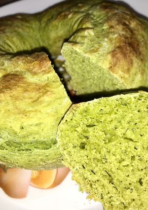 Una foto de Pan Shrek (con espinaca)