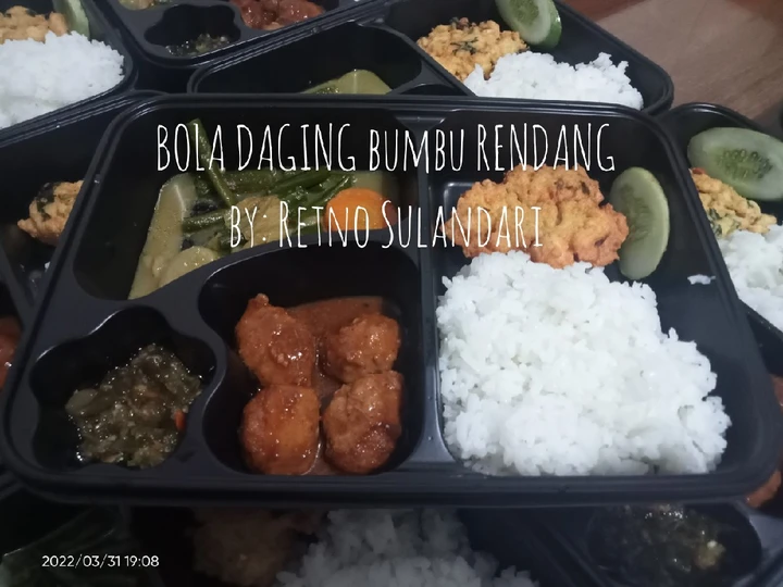 Langkah Gampang Membuat Resep 16= BOLA DAGING bumbu RENDANG yang Enak Banget Anti Ribet, Mantap